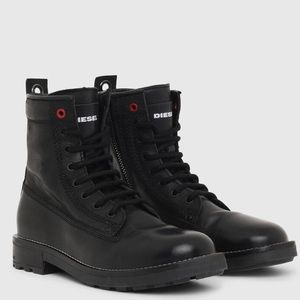 DIESEL Combat boots in smooth leather